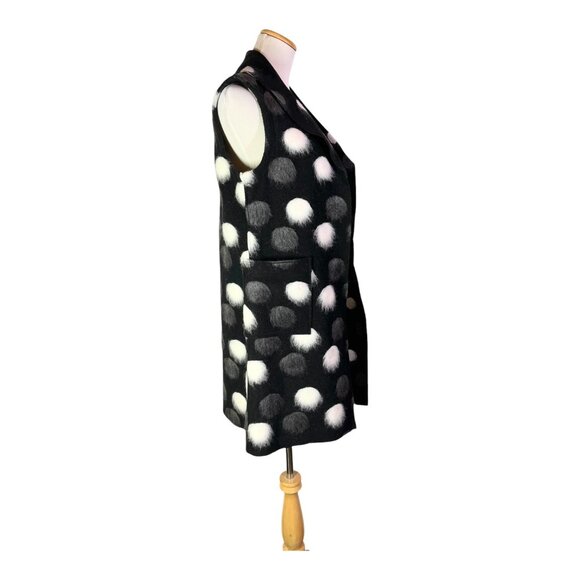 Athena Marie Size S Open-Front Sleeveless Coat Textured Felted - Picture 8 of 10